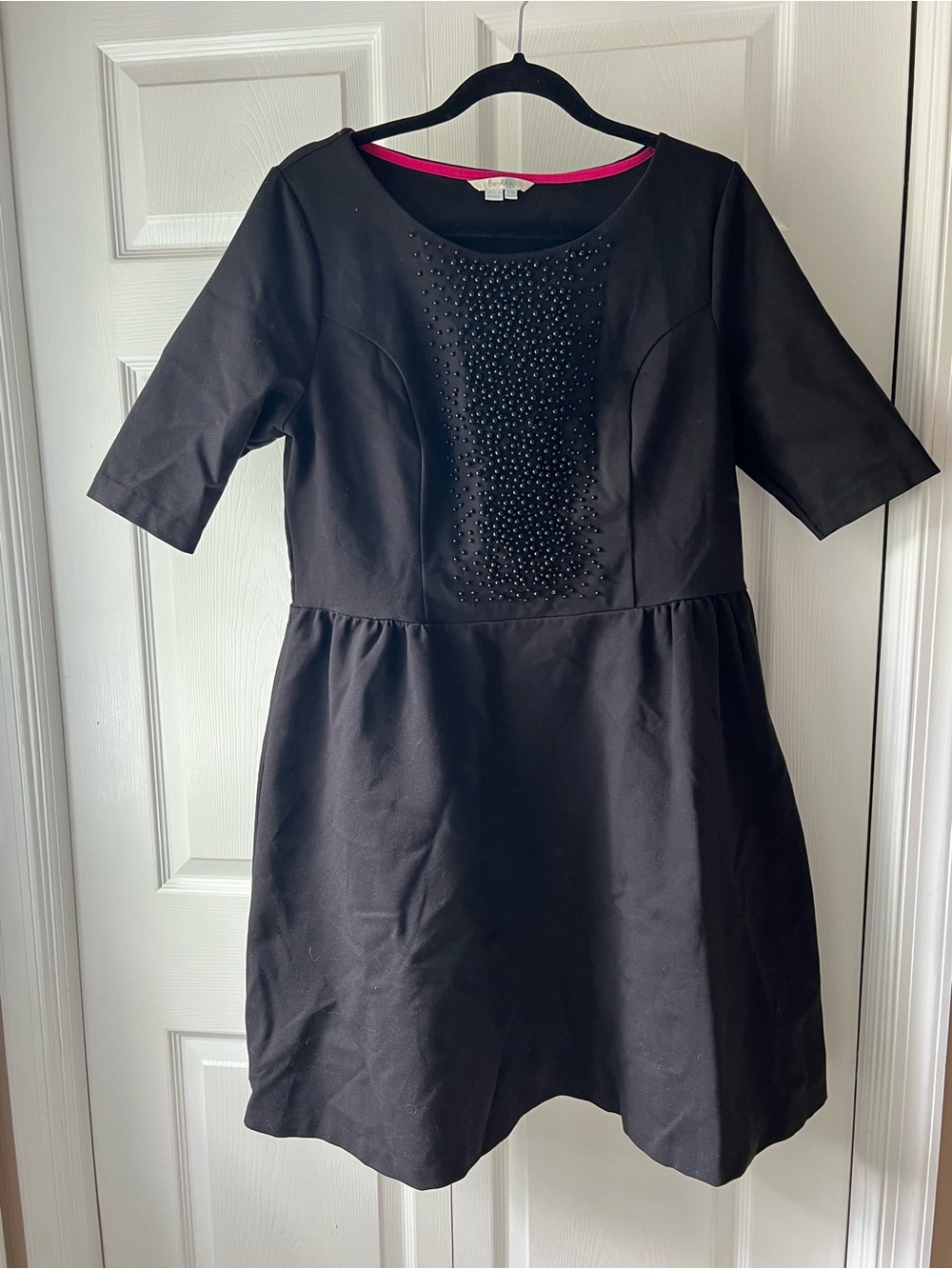 Boden Beaded Midi Dress with Short Sleeves